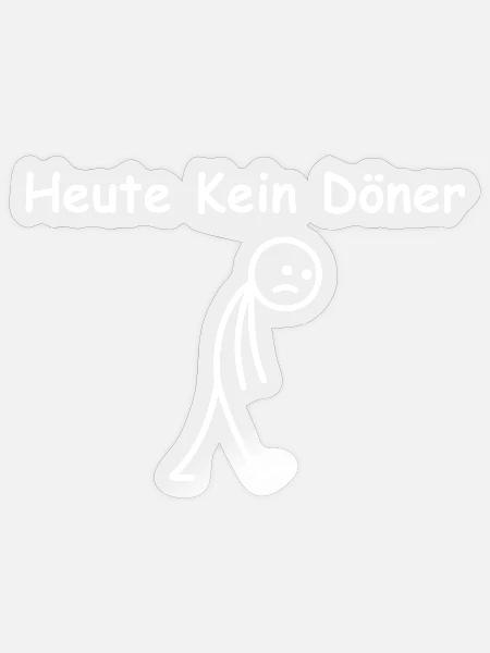 Heute kein Döner Dönerliebhaber - Sticker Größe S (10 x 10 cm) - Transparent glänzend