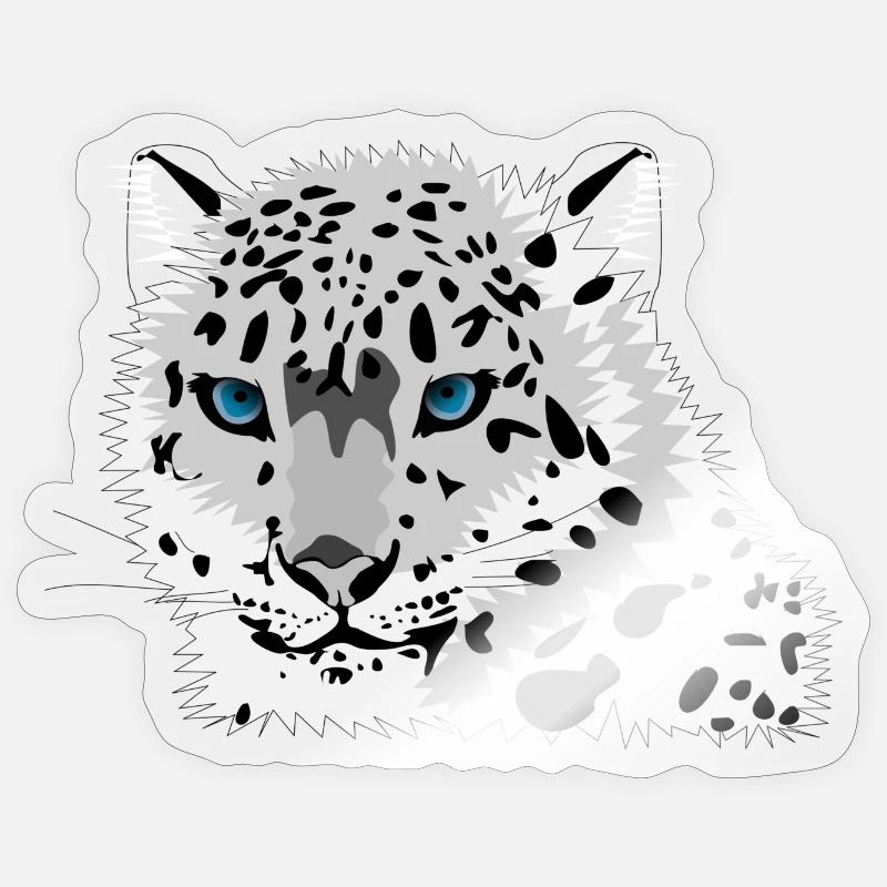 Chat de Léopard Sticker taille S (10 x 10 cm)