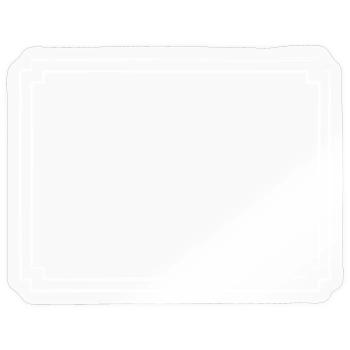 weisser Rahmen mit Pinselstrichrand - Sticker Größe S (10 x 10 cm) - Transparent glänzend - Vorne