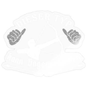 Bogenschießen, Bogensport, Bogenschütze, Archery - Sticker Größe S (10 x 10 cm) - Transparent glänzend - Vorne
