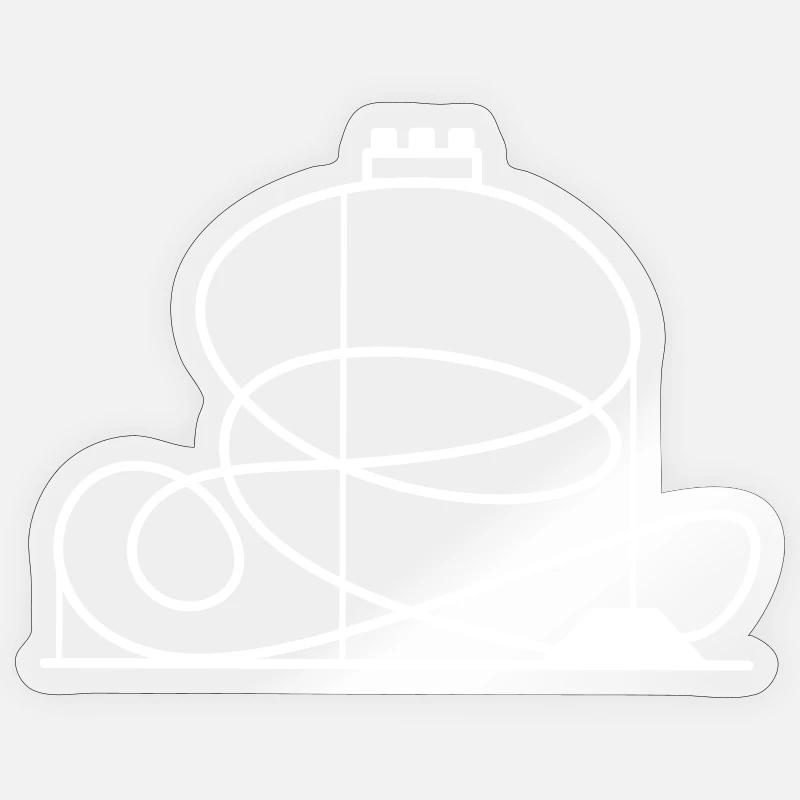 Roller coaster - Sticker size S (10 x 10 cm) - transparent glossy