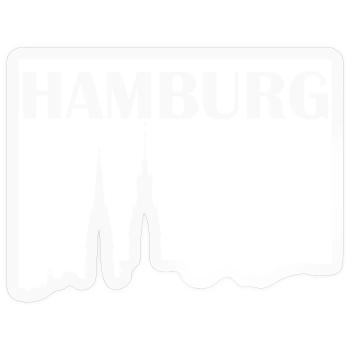Hamburg - Sticker Größe S (10 x 10 cm) - Transparent glänzend - Vorne