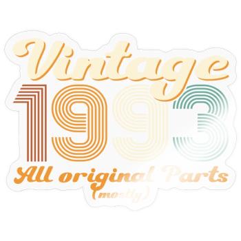 Original vintage 1993 29th birthday gift - Sticker size S (10 x 10 cm) - transparent glossy - Front