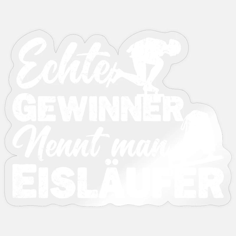 Eisläufer Eiskunstläufer Eislaufen Spruch Sticker Größe S (10 x 10 cm)