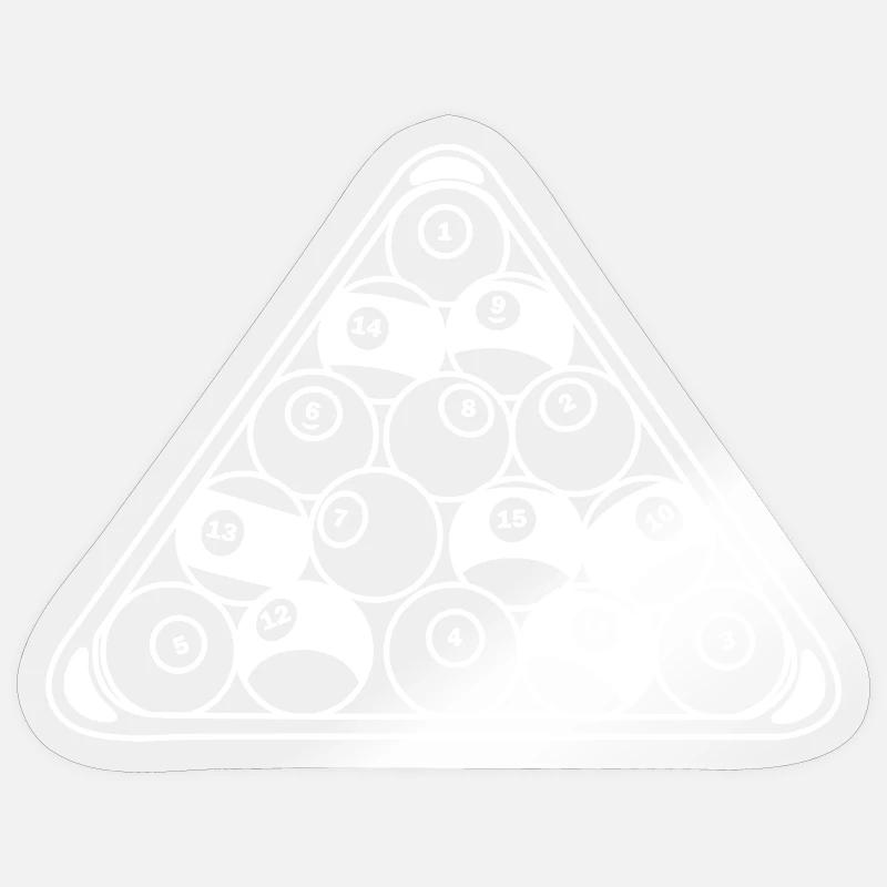 Porte-billard - Sticker taille S (10 x 10 cm) - brillant transparent