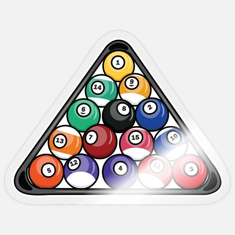 Triangle de billard Sticker taille S (10 x 10 cm)