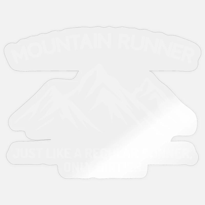 Mountain Runner - Sticker size S (10 x 10 cm) - transparent glossy