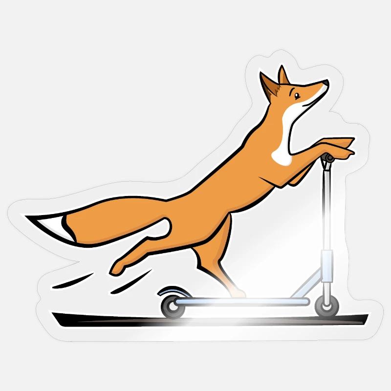 Fuchs - Sticker Größe S (10 x 10 cm) - Transparent glänzend