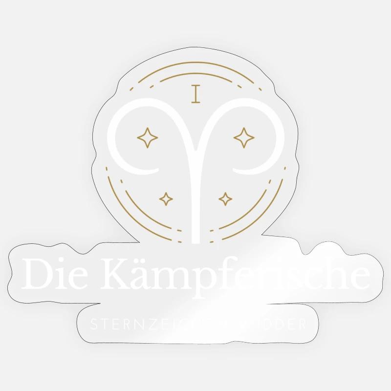 Widder Sternzeichen Logo Widder - Sticker Größe S (10 x 10 cm) - Transparent glänzend