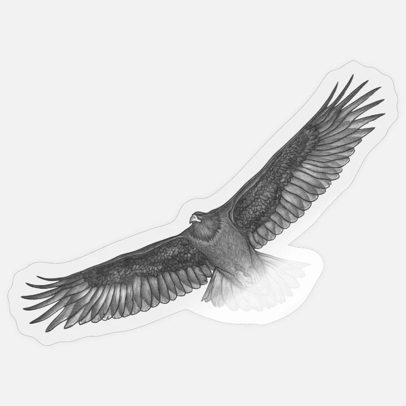 Aguila - Sticker taille S (10 x 10 cm) - brillant transparent