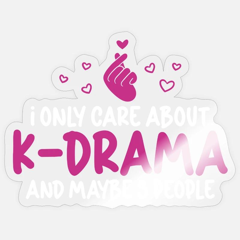 Conception de la série K-pop coréenne K-drama - Sticker taille S (10 x 10 cm) - brillant transparent