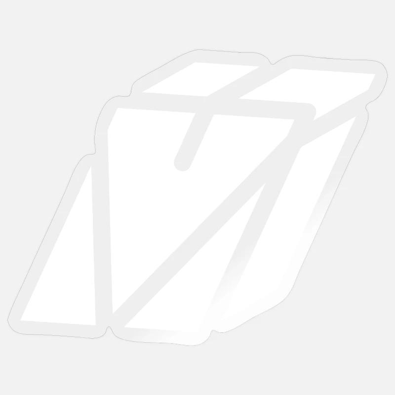 Abstract V letter - Sticker size S (10 x 10 cm) - transparent glossy