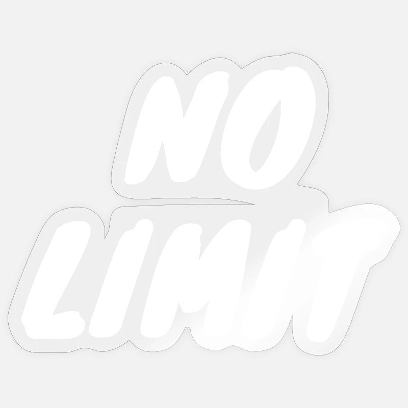 no limit - Sticker taille S (10 x 10 cm) - brillant transparent