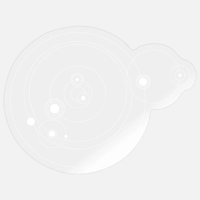 Système solaire uniquement (blanc) - Sticker taille S (10 x 10 cm) - brillant transparent