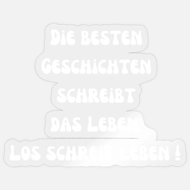 Schreib, Leben! Sticker Größe S (10 x 10 cm)