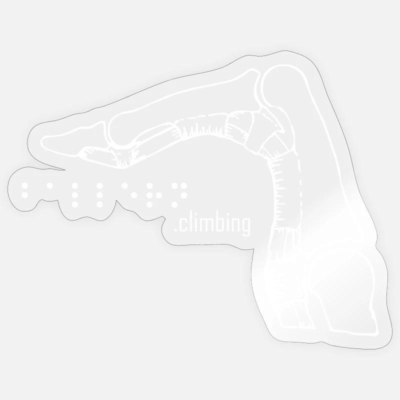 Crimp1 braille weiss - Sticker Größe S (10 x 10 cm) - Transparent glänzend