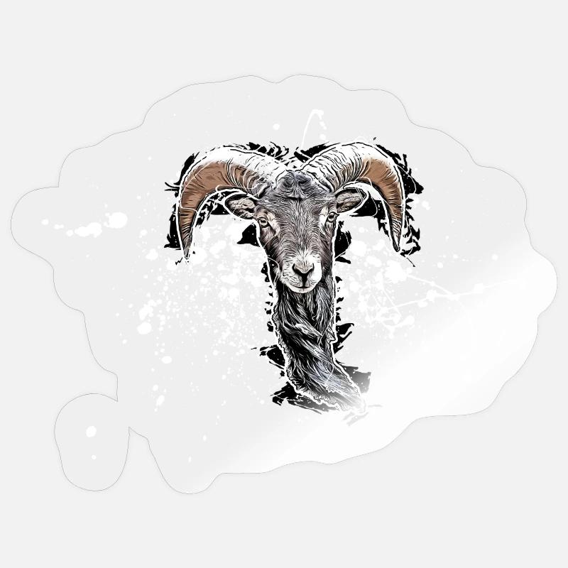 Bouc Sticker taille S (10 x 10 cm)