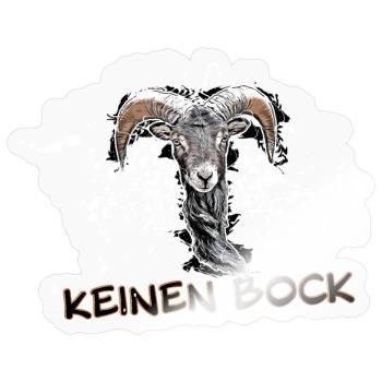 Keinen Bock - Lustlos - Sticker Größe S (10 x 10 cm) - Transparent glänzend - Vorne