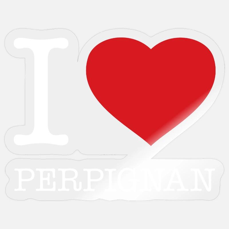 J’ADORE PERPIGNAN Sticker taille S (10 x 10 cm)