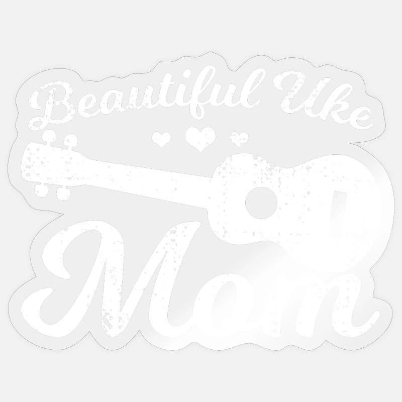 Ukulele Nut - Sticker size S (10 x 10 cm) - transparent glossy