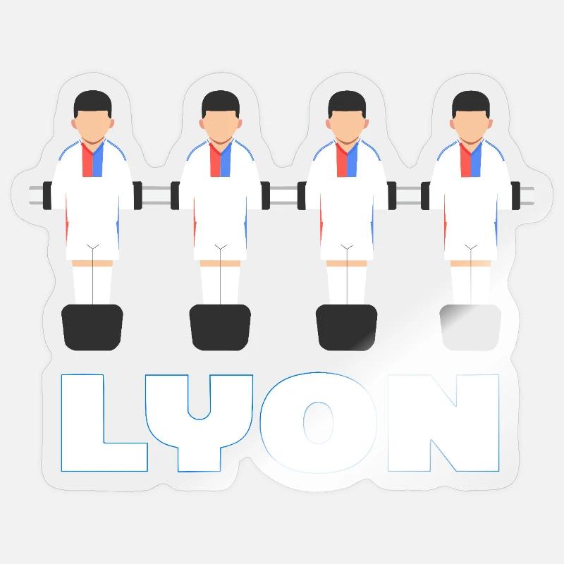 Lyon - Sticker size S (10 x 10 cm) - transparent glossy
