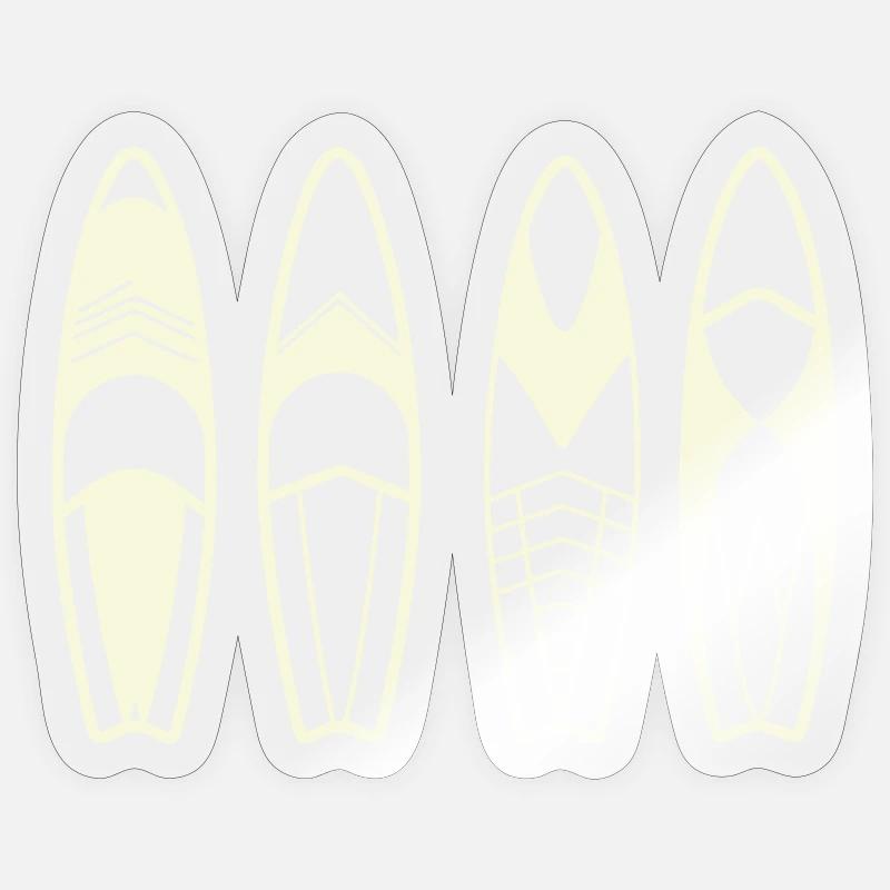 Planches de Surf Abstraites Minimalistes Sticker taille S (10 x 10 cm)