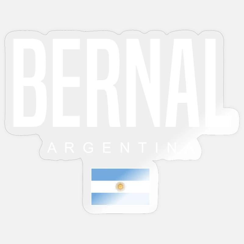 Bernal Argentine Argentin - Sticker taille S (10 x 10 cm) - brillant transparent