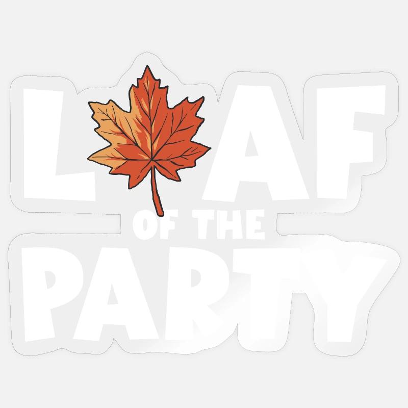 Blatt der Party Happy Fall Ernte Herbstblatt Sticker Größe S (10 x 10 cm)