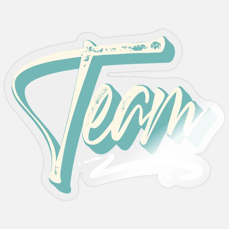 Team - Sticker Größe S (10 x 10 cm) - Transparent glänzend
