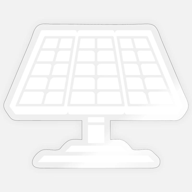 Solar system panels - Sticker size S (10 x 10 cm) - transparent glossy