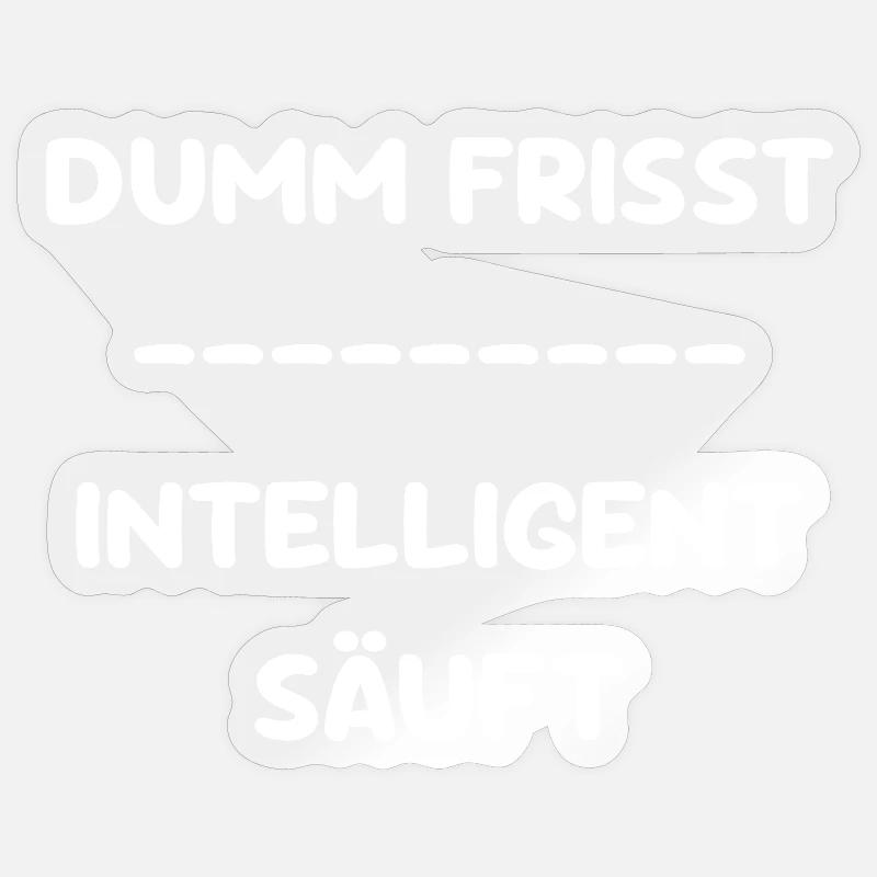 Stupid Eats - Intelligent Drinks - Sticker size S (10 x 10 cm) - transparent glossy