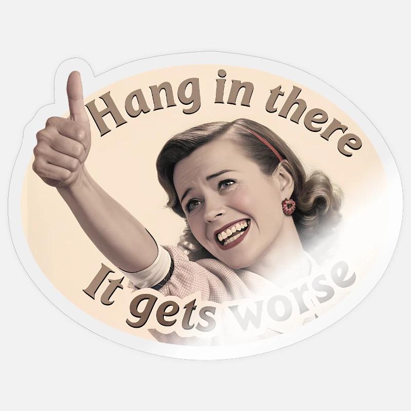 Restez à l’écoute, ça empire Sticker taille S (10 x 10 cm)