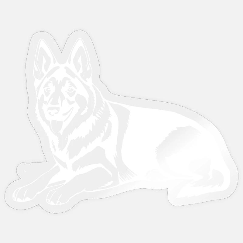 Schäferhund Sticker Größe S (10 x 10 cm)