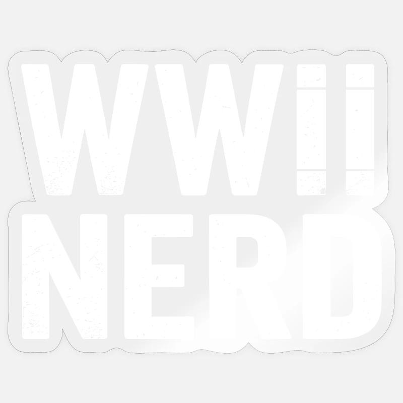 Zweiter Weltkrieg Nerd 2. Weltkrieg - Sticker Größe S (10 x 10 cm) - Transparent glänzend