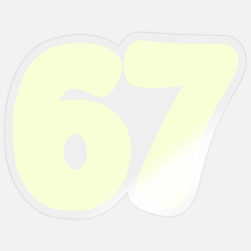 67 - Sticker taille S (10 x 10 cm) - brillant transparent