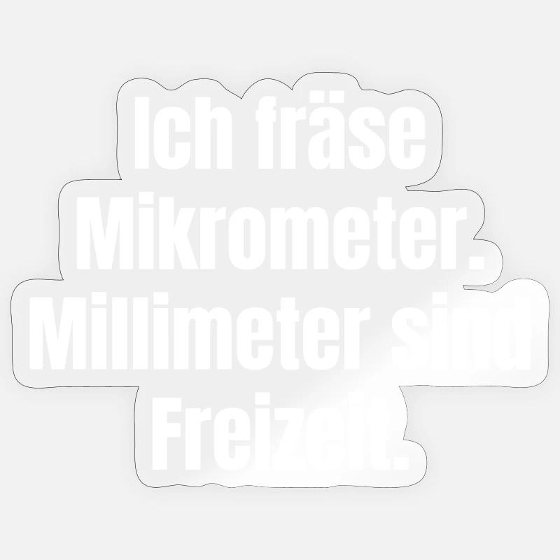 Déclaration Micrometer Leisure - Sticker taille S (10 x 10 cm) - brillant transparent