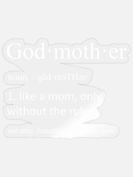 Lustige Patentante Definition Wie eine Mutter Keine Regeln - Sticker Größe S (10 x 10 cm) - Transparent glänzend