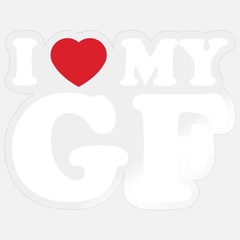Ich liebe mein GE - Sticker Größe S (10 x 10 cm) - Transparent glänzend