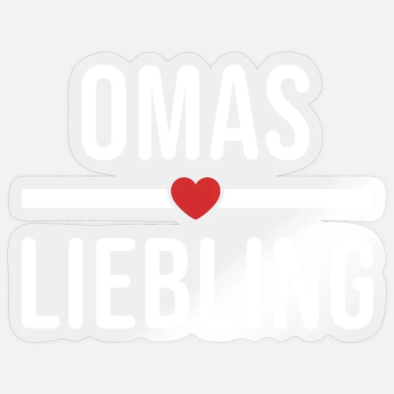 Le préféré de grand-mère - Sticker taille S (10 x 10 cm) - brillant transparent