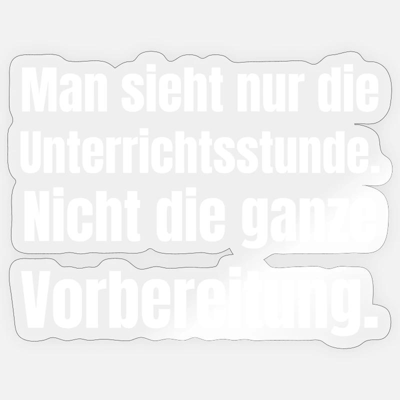 Seulement la leçon, pas la préparation Sticker taille S (10 x 10 cm)