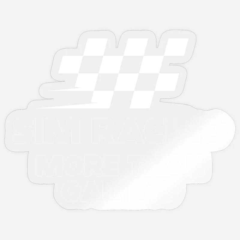 Drapeau de simulation de course : plus que le jeu vidéo Sticker taille S (10 x 10 cm)