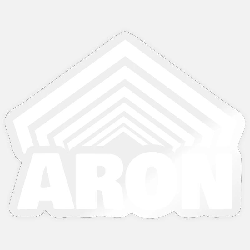 First name Aron - Sticker size S (10 x 10 cm) - transparent glossy