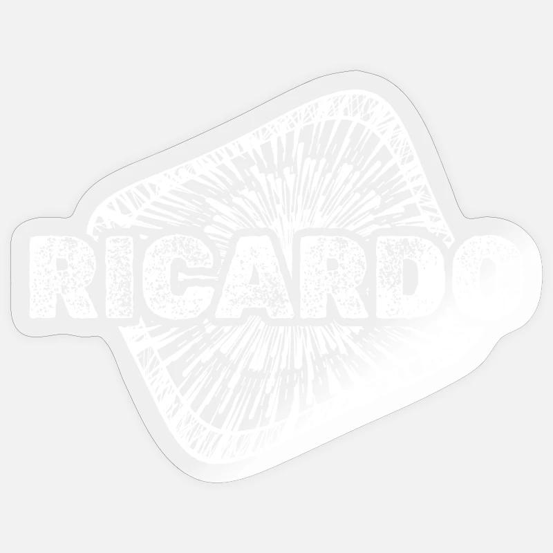Ricardo en ventre de grossesse - Sticker taille S (10 x 10 cm) - brillant transparent
