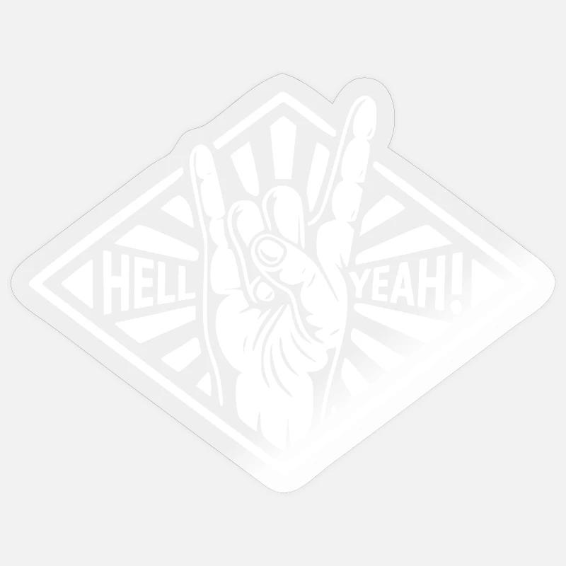 Hell Yeah Hand Gesture Sticker size S (10 x 10 cm)