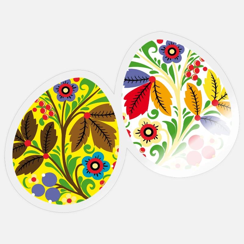 Easter eggs - Sticker size S (10 x 10 cm) - transparent glossy
