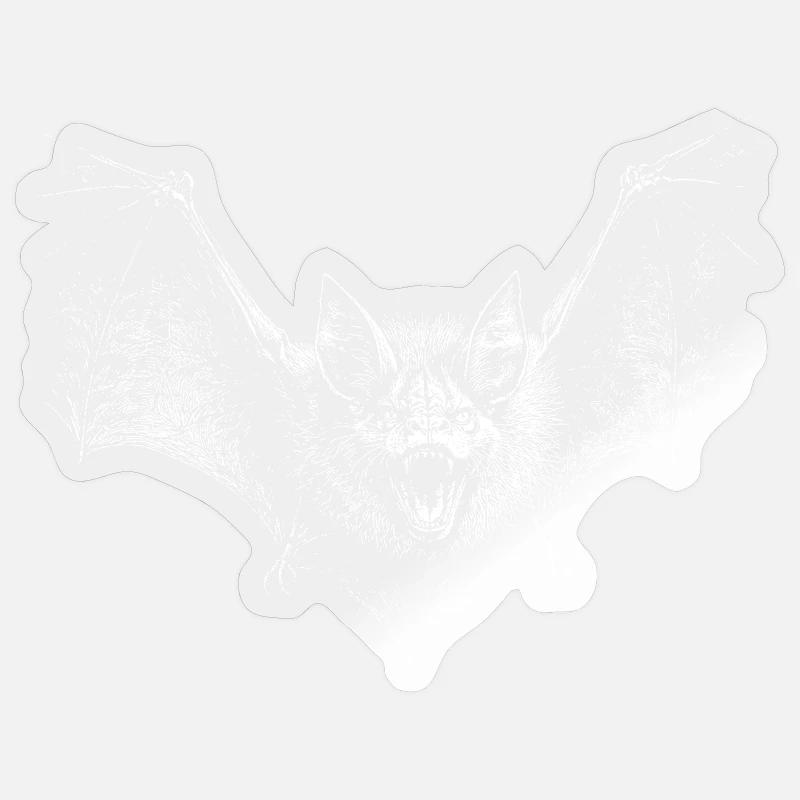 Fledermaus - Sticker Größe S (10 x 10 cm) - Transparent glänzend