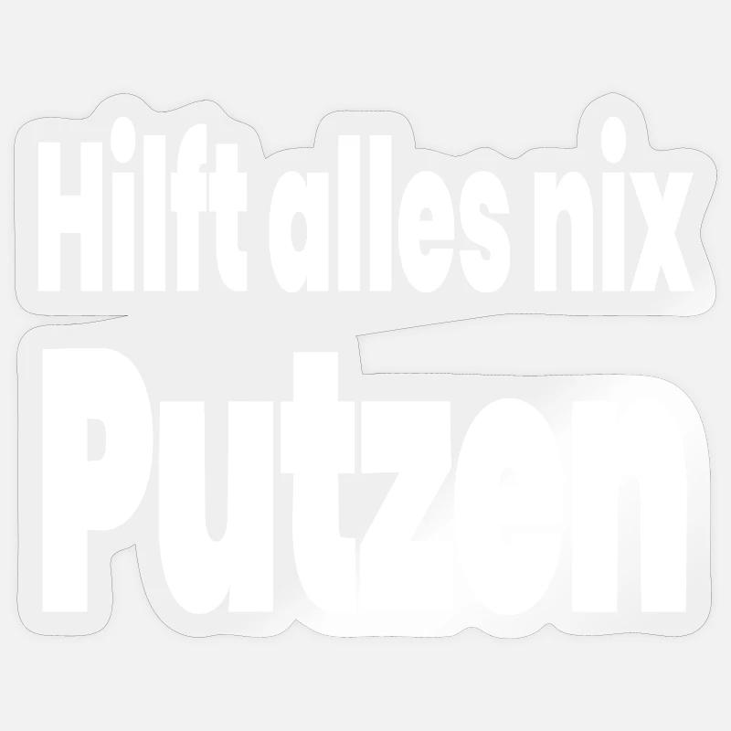Clean - Sticker size S (10 x 10 cm) - transparent glossy