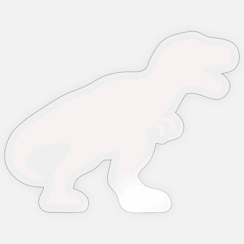 Dino Silhouette Tyrannosaurus Rex - Sticker taille S (10 x 10 cm) - brillant transparent