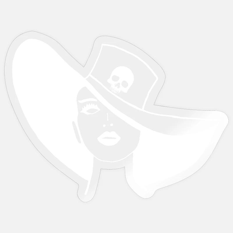 The Ghost in the Hat - Sticker size S (10 x 10 cm) - transparent glossy
