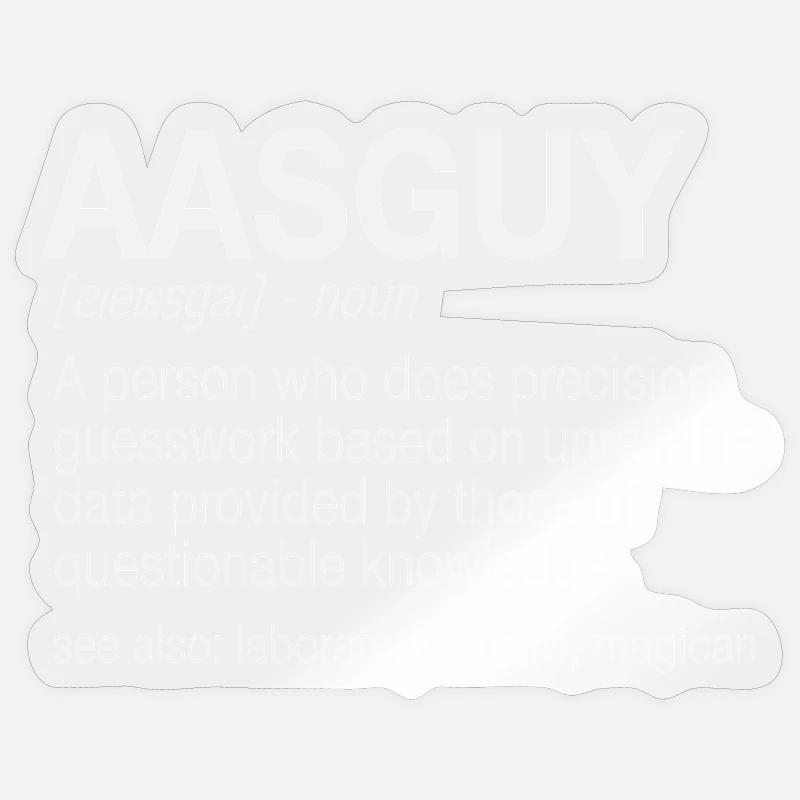 AAS Guy Atomabsorptionsspektrometrie Analytik - Sticker Größe S (10 x 10 cm) - Transparent glänzend